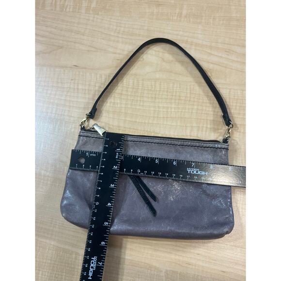 Hobo International Purse Wristlet Shoulder Bag Grey Leather Small - Picture 7 of 7